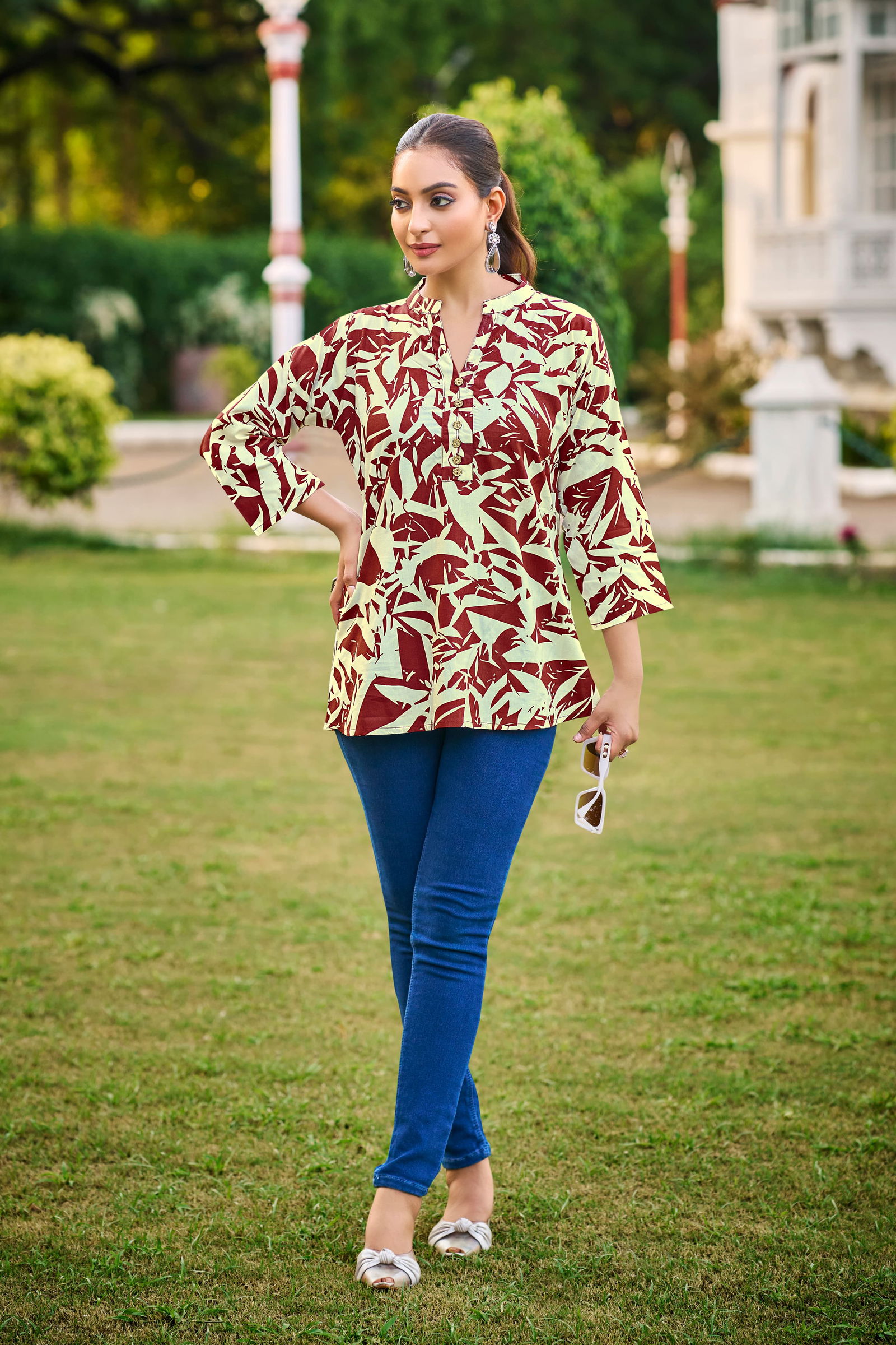 Baby Vol 7 By Tips And Tops Rayon Printed Western Ladies Tops Wholesale Online